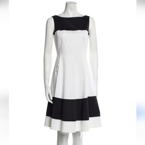 Kate Spade Color Block Boatneck Cotton Stripe Mini Dress